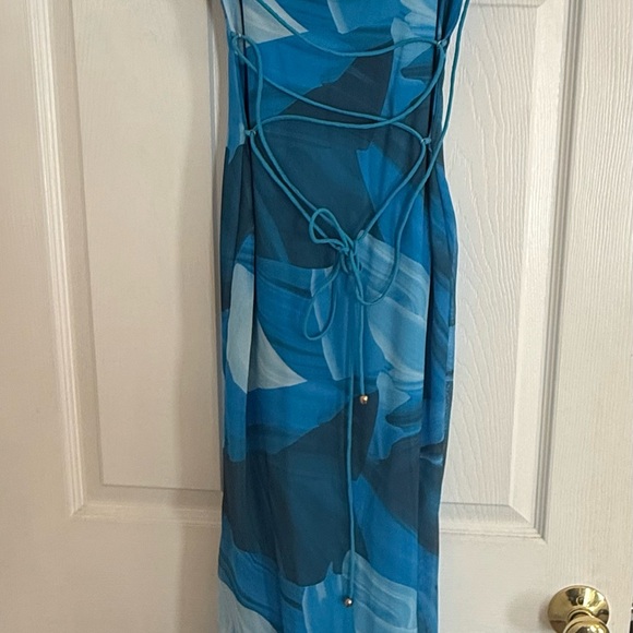 Hello Molly SWEET SPOT MESH MAXI DRESS BLUE - Picture 3 of 5
